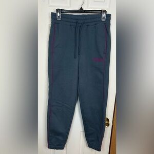 PUMA Women's Fleece Jogger Sweatpant with Pockets (Small, Blue)